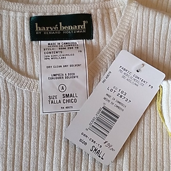 Nwt Harve Benard by Benard Holtzman small wool - Picture 2 of 2
